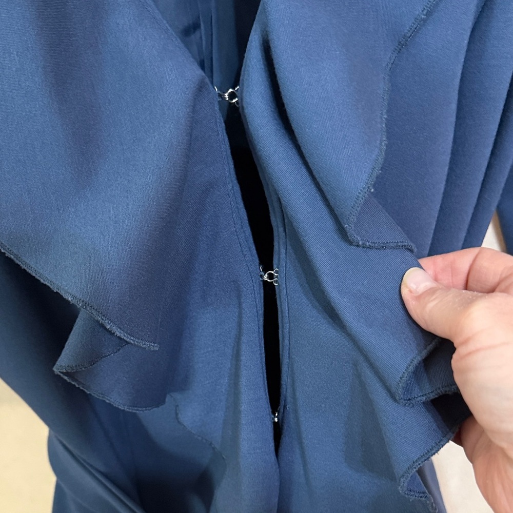 Christopher & Banks Blue Ruffle Jacket - Picture 3 of 5